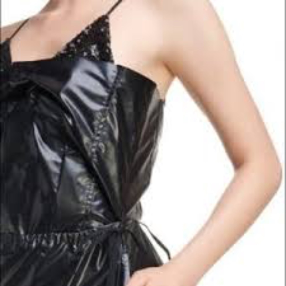 Toga Pulla Achieve Laminated Faux Leather Dress. - Picture 2 of 6